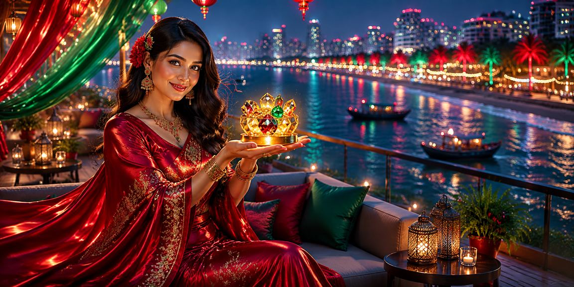 সেন্ট মার্টিনে লাল-সবুজ থিমের ক্যাসিনো বিনোদন এবং bbaji রেফারেল উৎসব